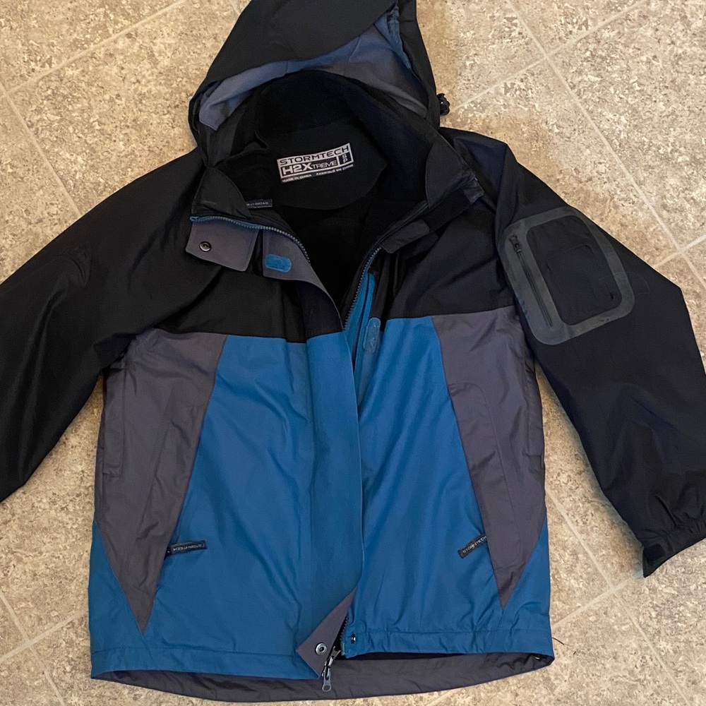 Cherokee Blue and Black Raincoat